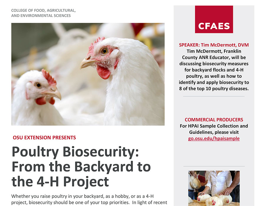 2022 Poultry Biosecurity Program graphic