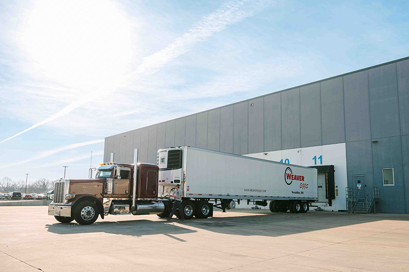 Weaver Eggs truck outside Greater Cleveland Food Ban
